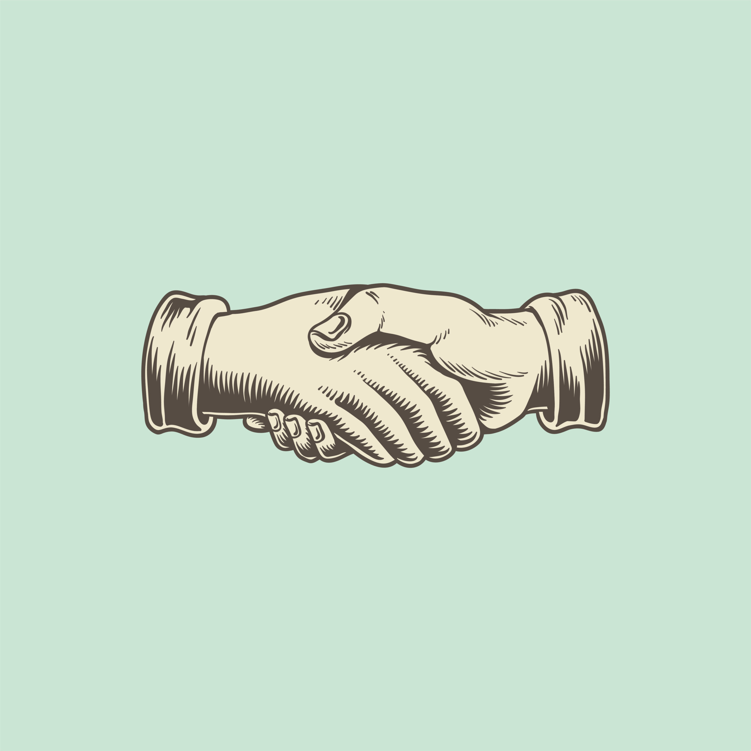 Business partnership handshake